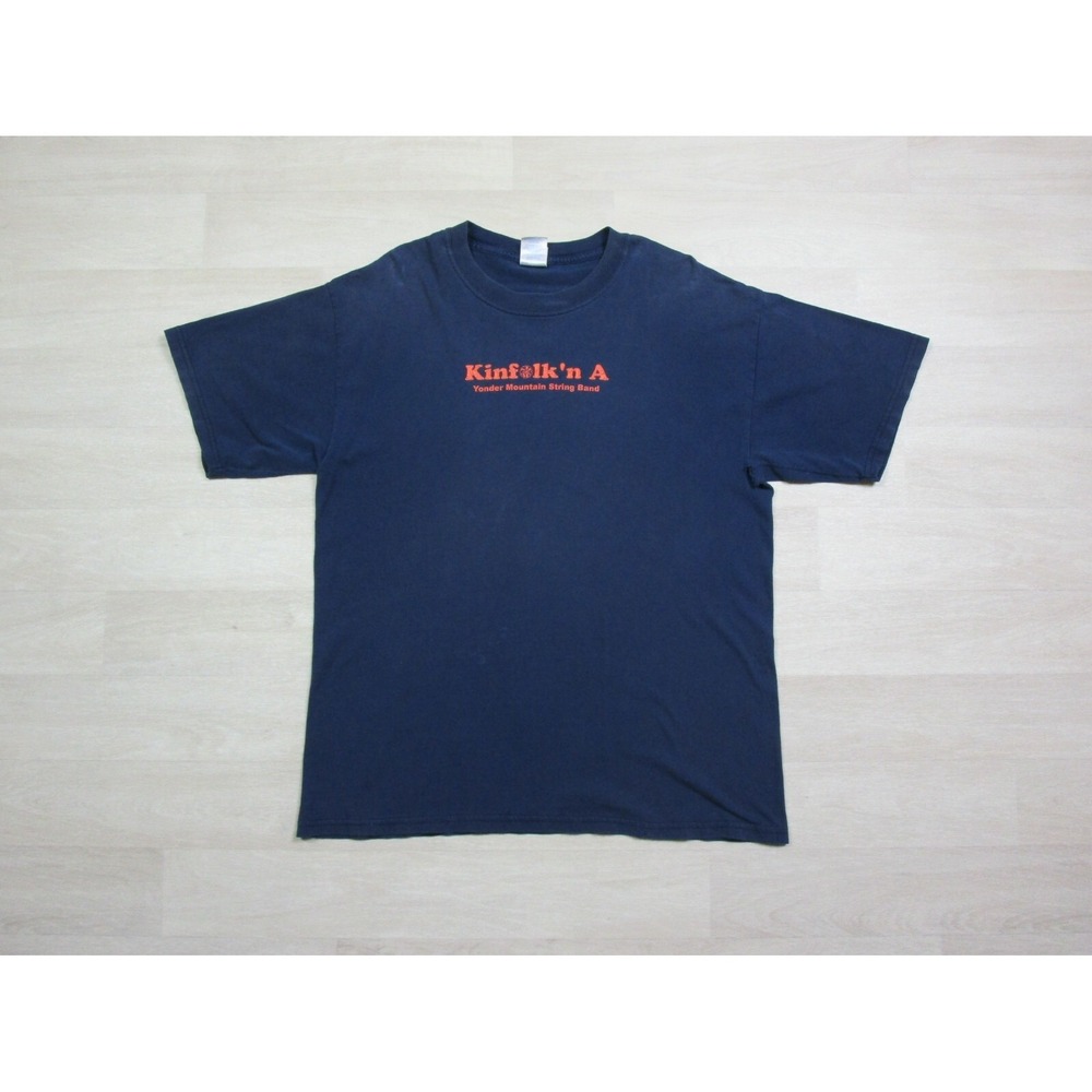 Vintage Y2K Yonder Mountain String Band T-Shirt Sz (L) Kinfolk'n A Festival 04'